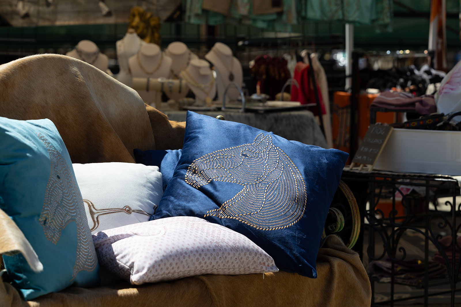Vendor merchandise at a horse show; Photo by Carolynne Smith