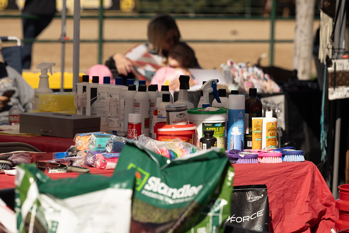 A vendor booth at a horse show; Photo by Carolynne Smith